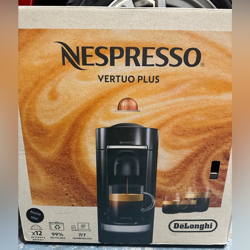 Matte Black Nespresso Vertuo plus
